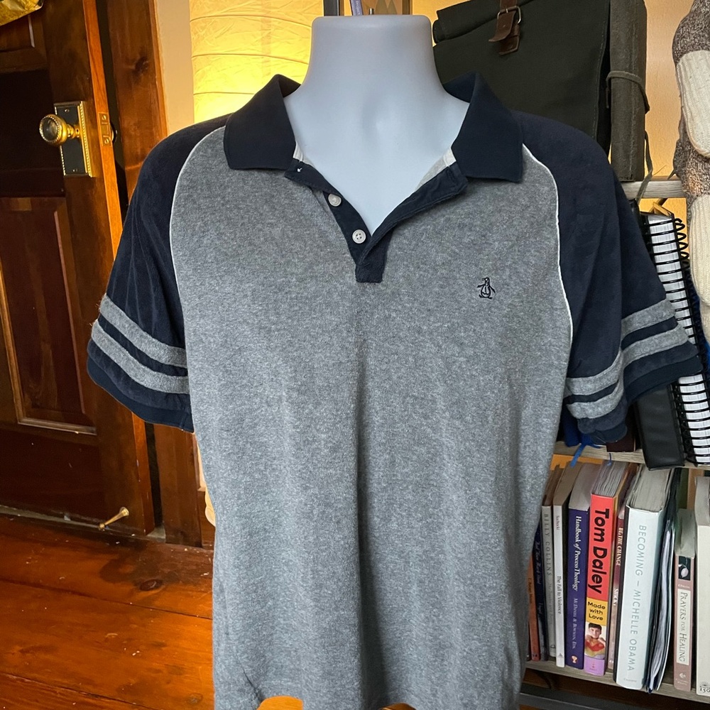 Mens terry cloth polo